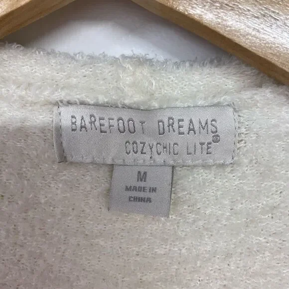 Barefoot Dreams CozyChic Lite Open Front Hooded Cardigan Size Medium - Picture 6 of 8